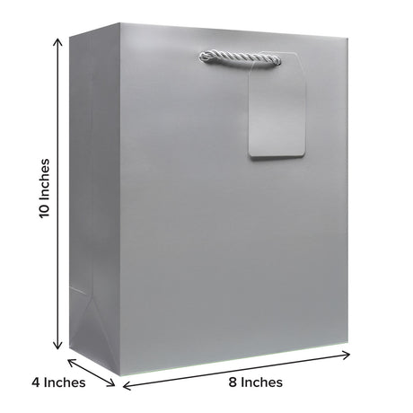 Matte Metallic Silver - Gift Bag w/Tag — additional view b