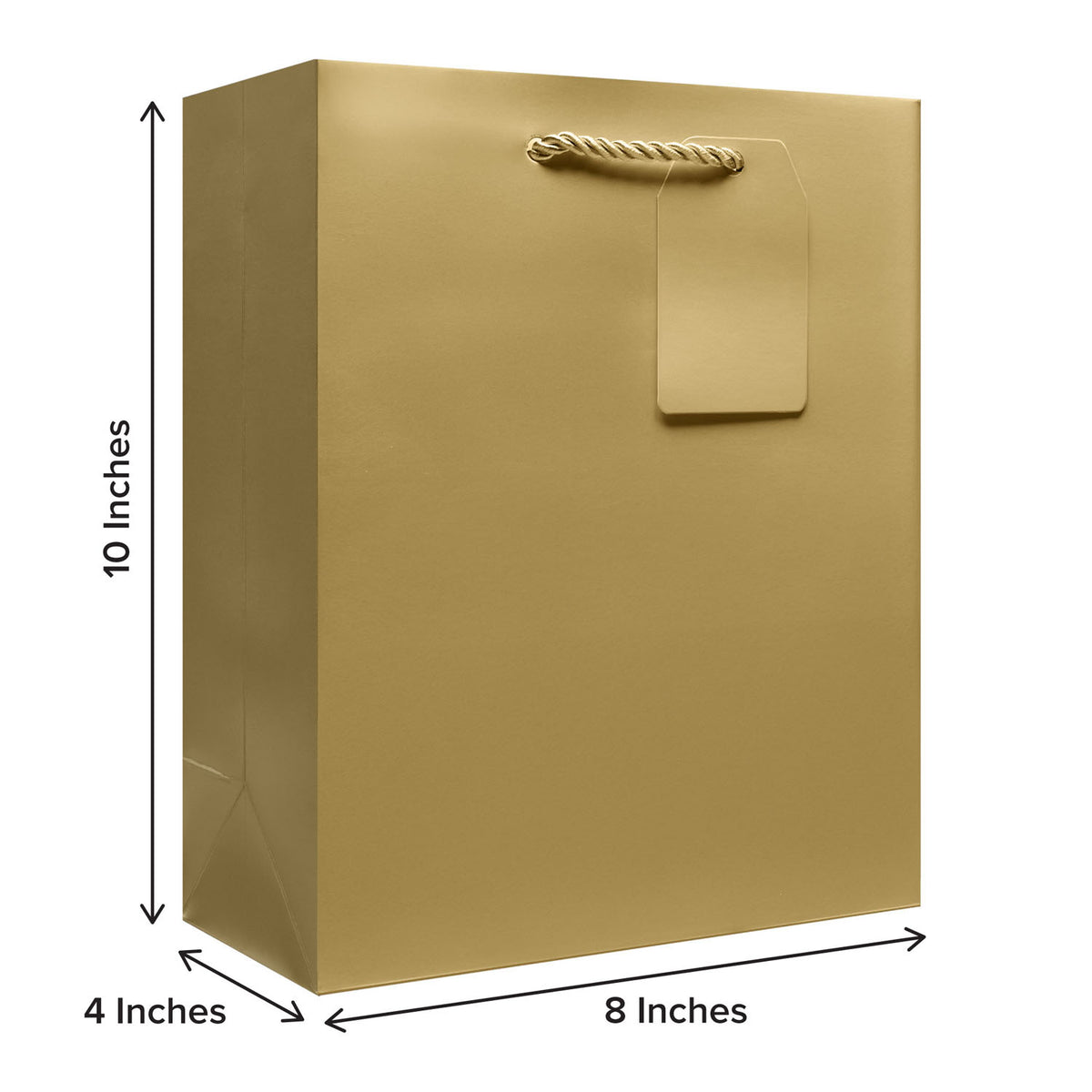 Matte Metallic Gold - Gift Bag w/Tag — additional view b