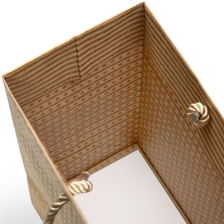 Gold Dot Stripe On Kraft Gift Bags — additional view d
