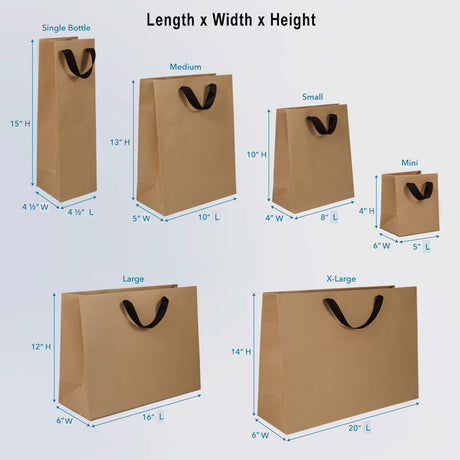 Manhattan Twill Ribbon Handle Bags