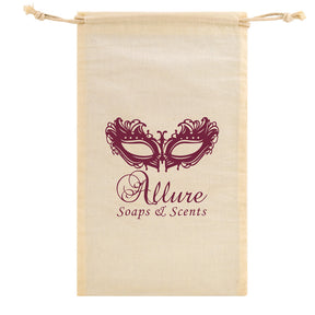 Natural Cotton Drawstring Pouches - 6 x 10"