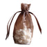 Dark Brown - Cardboard Bottom Organza Bag - 8 x 4 x 10"
