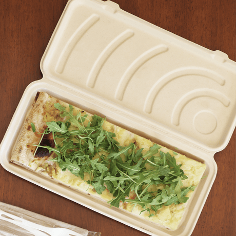 World Centric Fiber Flat Bread or Pizza Box 13.5x6.5x1.25in Compostable PFAS-Free (QTY 200), SKU PB-SC-U13-LFS