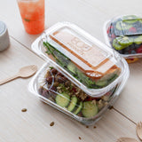 GreenStripe Renewable & Compostable Clear Clamshells - 9in x 6in x 3in (QTY:240)