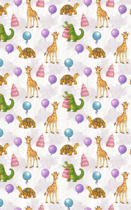 Safari Birthday Celebration - Giraffes Wrapping Paper