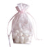 Pink - Cardboard Bottom Organza Bag - 4 x 2 x 6"