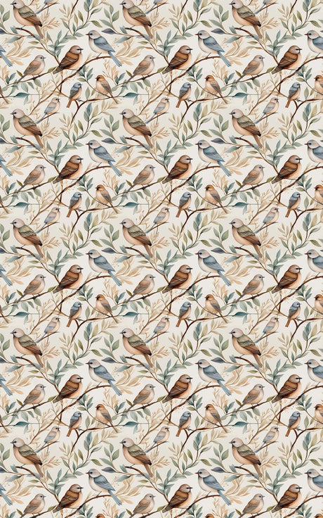 Perch & Leaf - Watercolor Birds Wrapping Paper