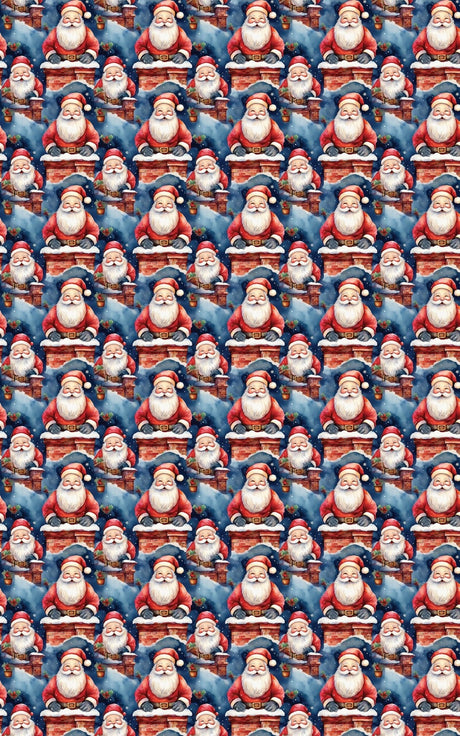 Chimney Visit - Watercolor Hearts Wrapping Paper