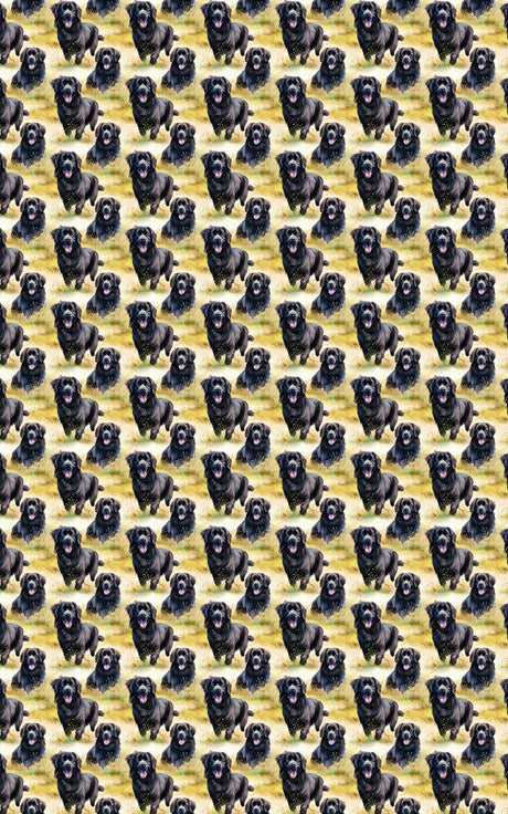 Cuddly Newfoundland Charm Wrapping Paper