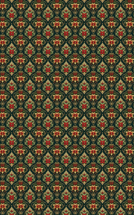 Baroque Holiday Medallions - Baroque Filigree Wrapping Paper