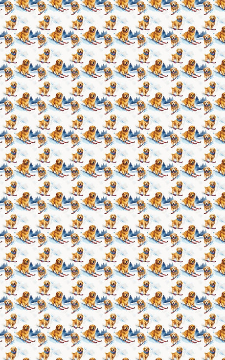 Golden Glide - Golden Retriever Wrapping Paper
