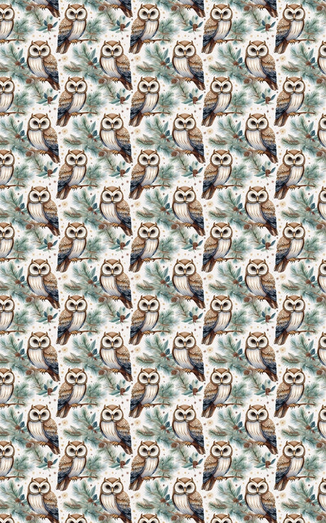 Winter Hoots - Watercolor Hearts Wrapping Paper
