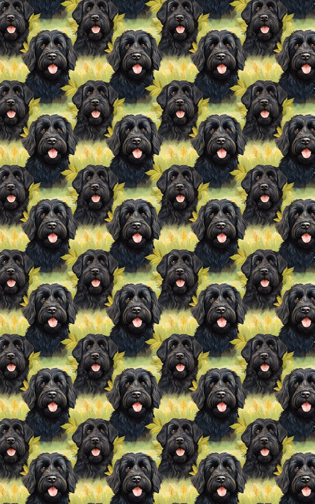 Midnight Coat - Black Russian Terrier Wrapping Paper