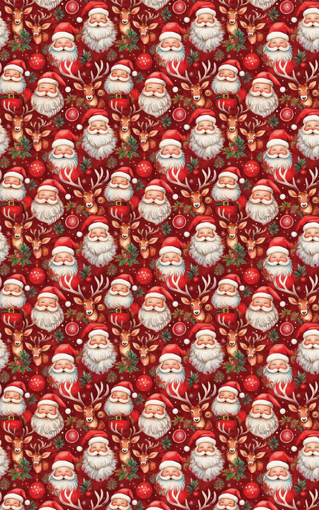 Holiday Hoopla with Santa - Christmas Ornaments Wrapping Paper