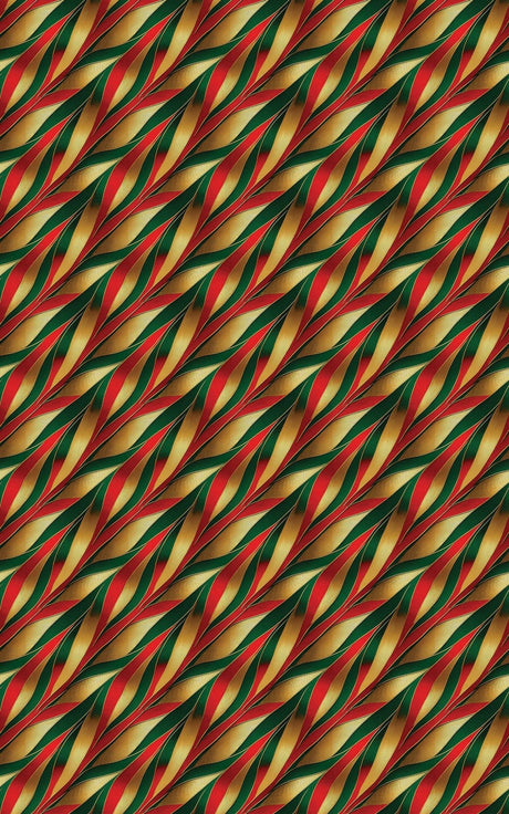 Yuletide Gleam - Watercolor Stripes Wrapping Paper