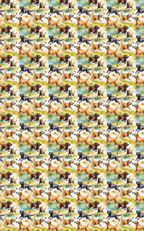 Lab's Bounding Pounce - Labrador Retriever Wrapping Paper