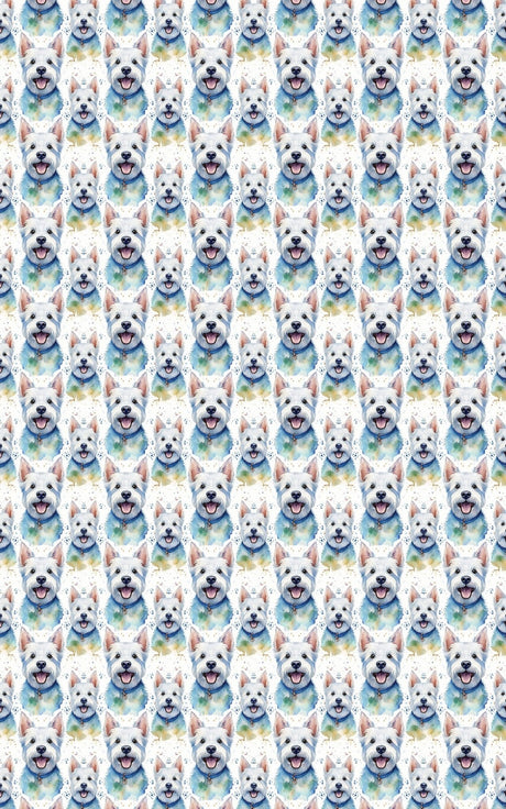 Westie Whirl - West Highland White Terrier Wrapping Paper