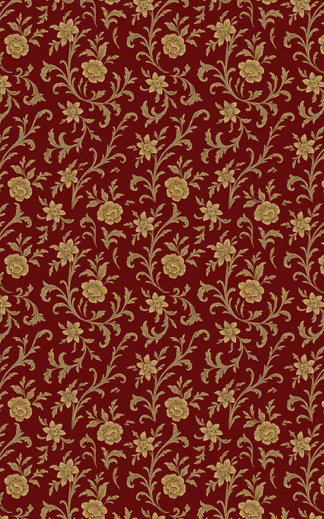 Crimson Versailles - Floral Pattern Wrapping Paper
