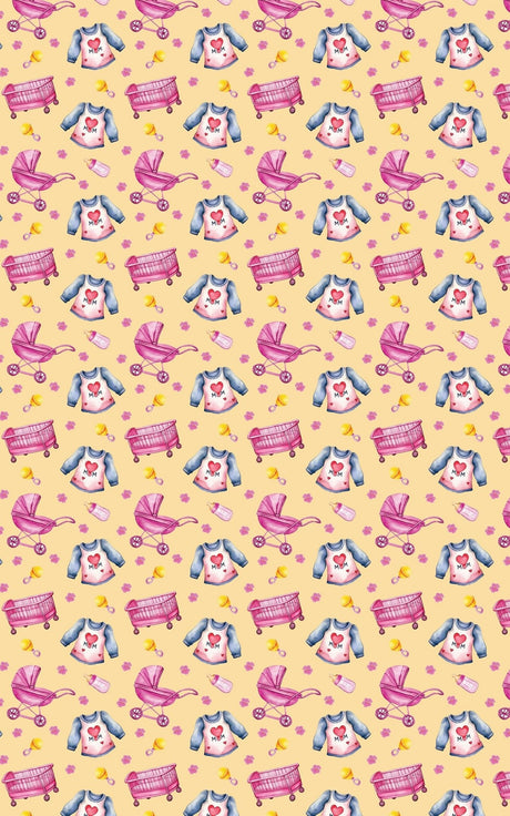 I Love Mom - Peach - Watercolor Hearts Wrapping Paper