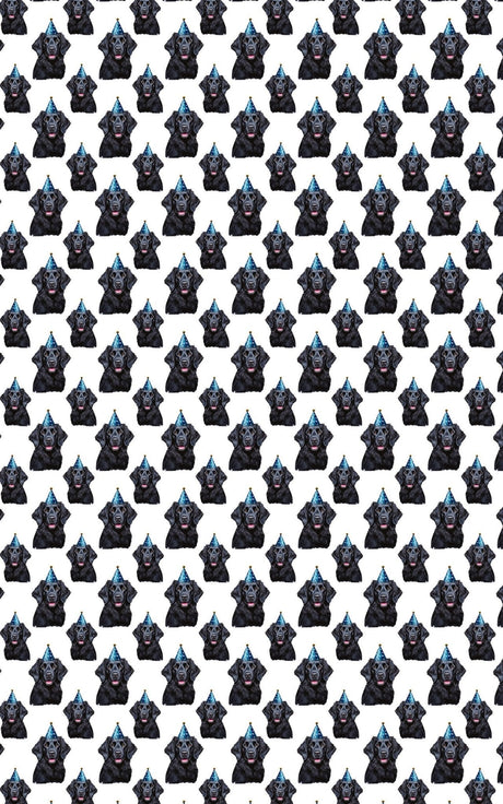 London Party! - Flat-Coated Retriever Wrapping Paper