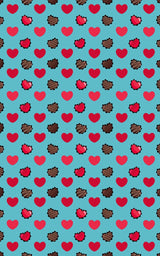 Hearts Choco Blue