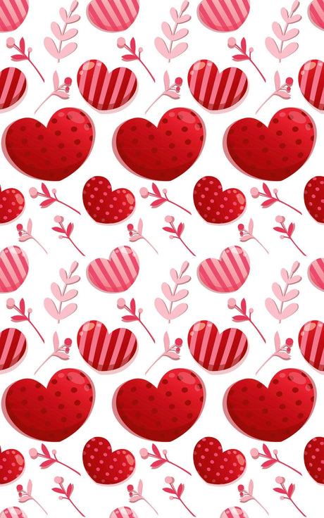 Floral Hearts - Watercolor Hearts Wrapping Paper