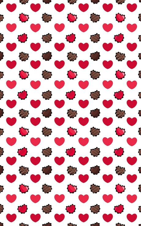 Hearts Choco - Watercolor Hearts Wrapping Paper