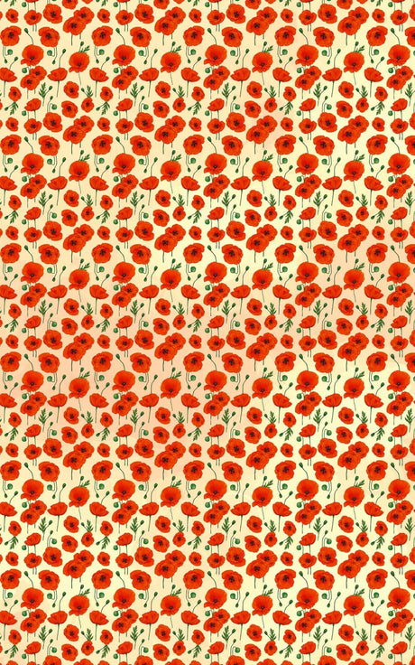 Summer Flowers II - Watercolor Poppies Wrapping Paper