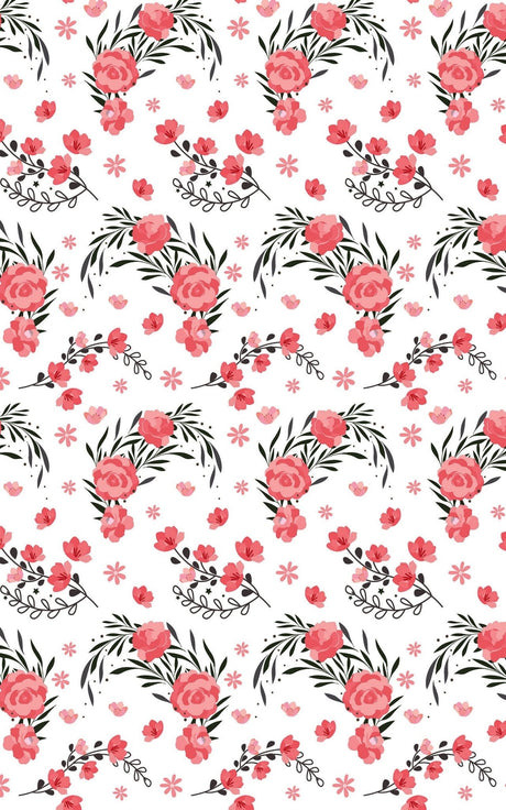 Red Flower Power Wrapping Paper