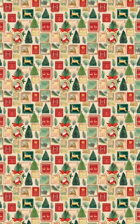 Holiday Stamps Wrapping Paper