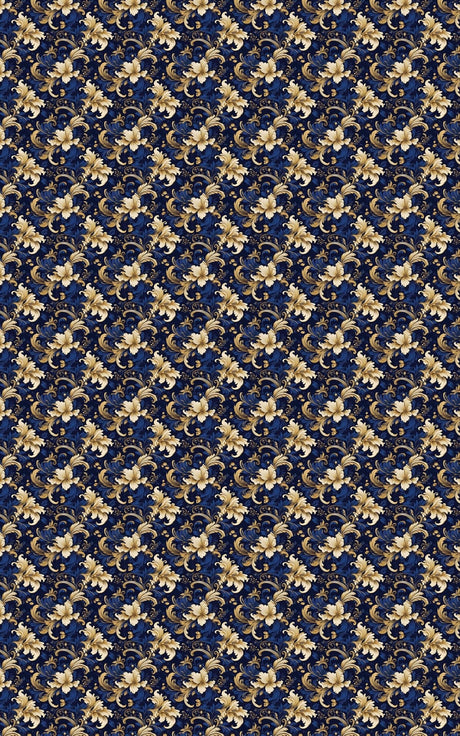Nocturne Fleur - Baroque Filigree Wrapping Paper