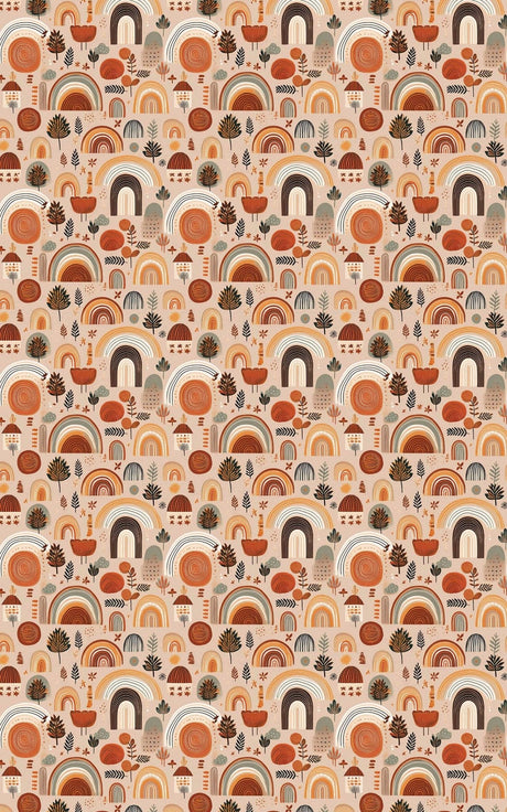 Scandi Sunshine - Rainbows & Suns Wrapping Paper