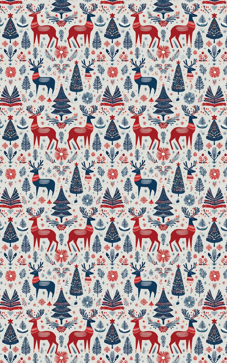 Nordic Reindeer Wrapping Paper