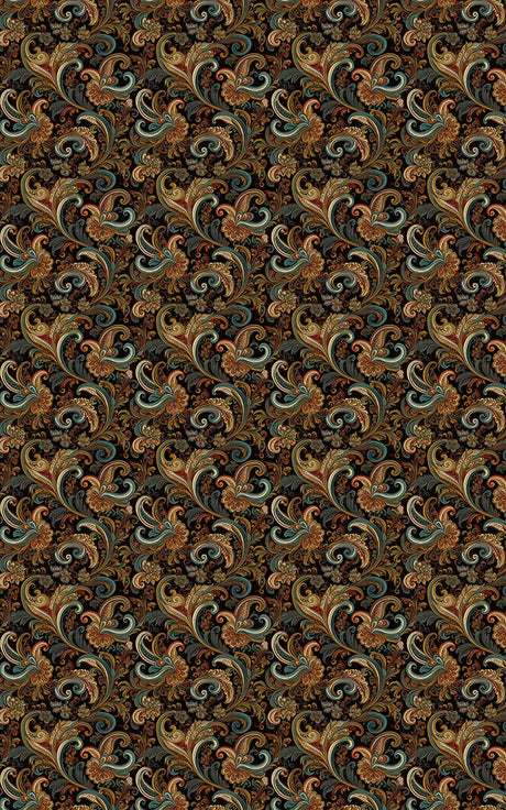 Midnight Baroque - Baroque Filigree Wrapping Paper