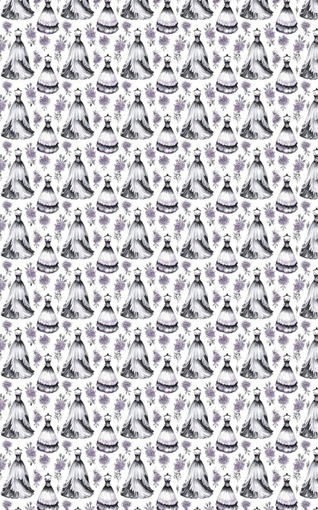 Stitched in Vows - Lavender Blooms Wrapping Paper