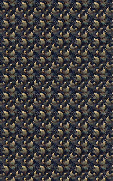 Waves and Whirls Wrapping Paper