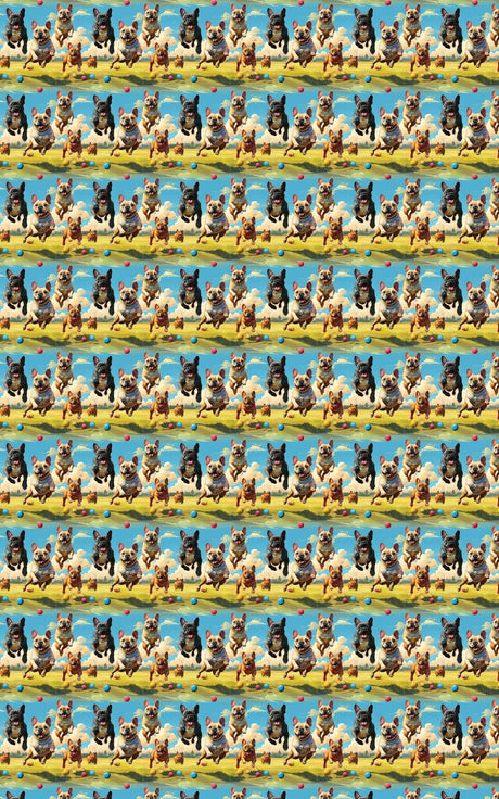 Frenchie Trot - French Bulldog Wrapping Paper
