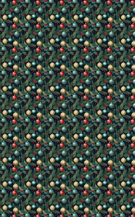 Fir & Frost - Christmas Ornaments Wrapping Paper