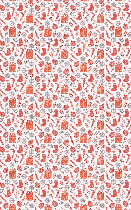 Gifts and Canes - Candy Canes Wrapping Paper