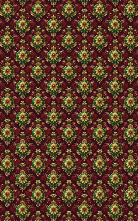 Holiday Opulence - Floral Pattern Wrapping Paper