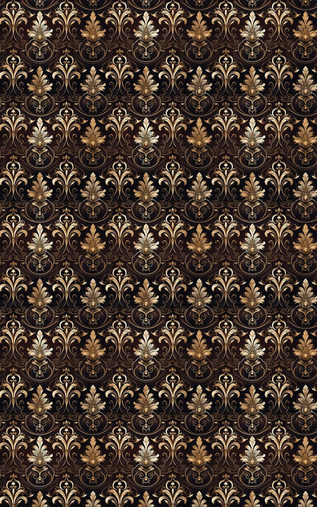 Regal Midnight Filigree - Baroque Filigree Wrapping Paper
