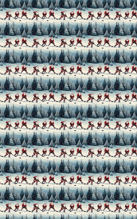 Hockey Claus in Action - Hockey & Christmas Wrapping Paper