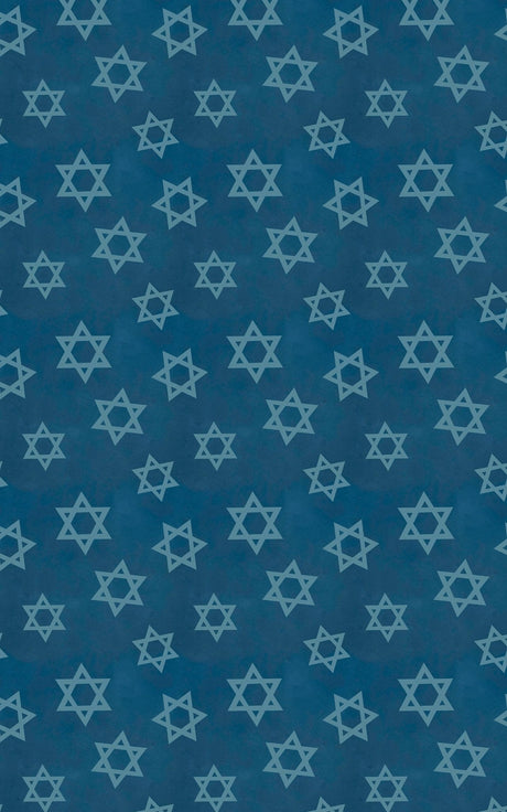 Shining Stars of David - Hanukkah Design Wrapping Paper