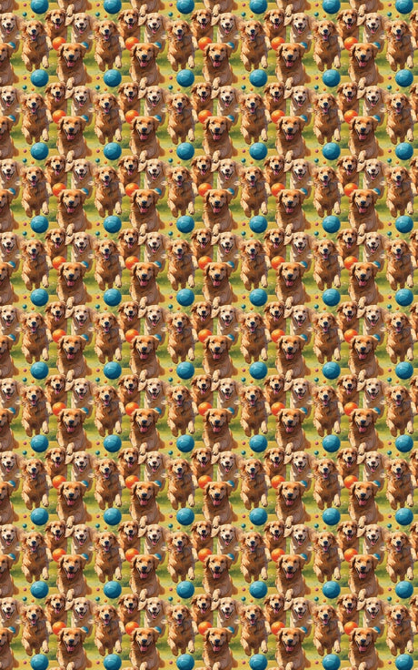 Golden Trot - Golden Retriever Wrapping Paper