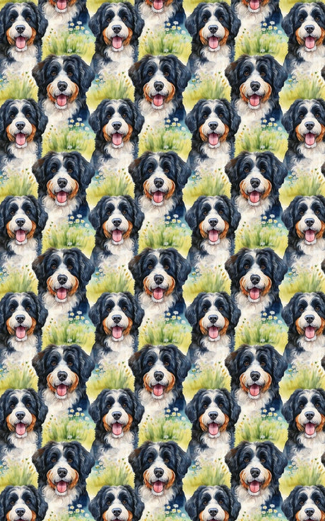 Field Friend - Bernedoodle Wrapping Paper