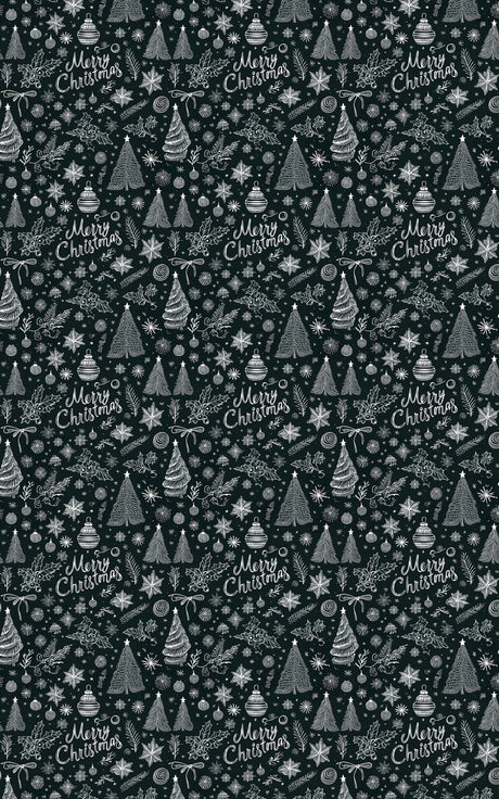 Festive Script - Candy Canes Wrapping Paper
