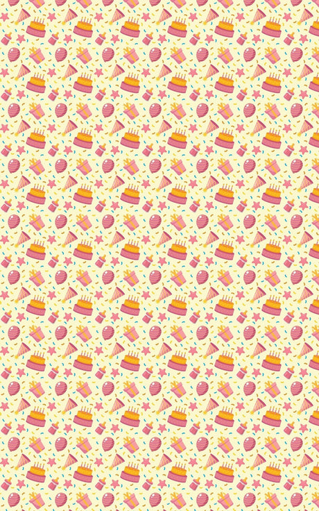 Birthday Bloom - Cakes, Gifts & Party Hats Wrapping Paper