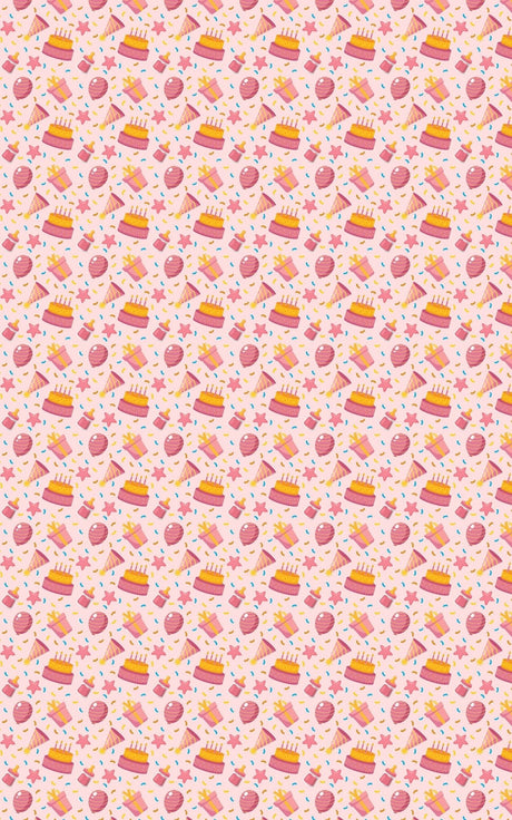 Pink Birthday Bloom Wrapping Paper