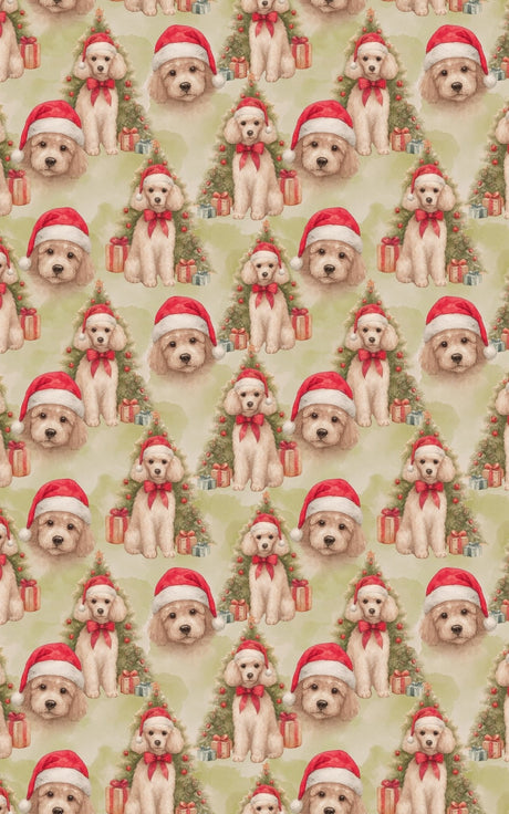 Joy Wrapped in Fur - Poodle Wrapping Paper