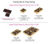Rigid Candy Boxes Size Chart